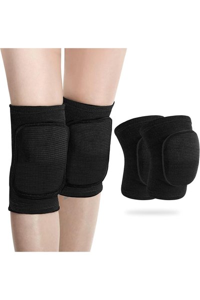 X SPRING Knee Pads, Volleyball Knee Pads M Size Black Color, Enhanced Protect...