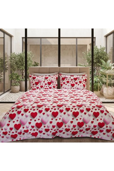Ralex Lenjerie pat Ranforce King Size, 6 piese, Cotton Pro Bumbac 100%, L’amo...