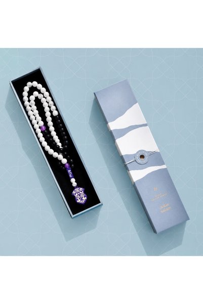 Salam Gifts سبحة صندل النبي أبيض وأسود