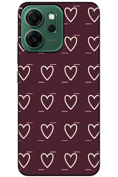 Zebana Oppo Reno14 F Line Heart Burgundy (Burgundy)