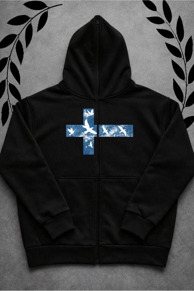 StartMore Full Zip-Up Upgrade Full Fermuarlı Baskılı SweatShirt Supertee DesiE1 REAL 1Serisi