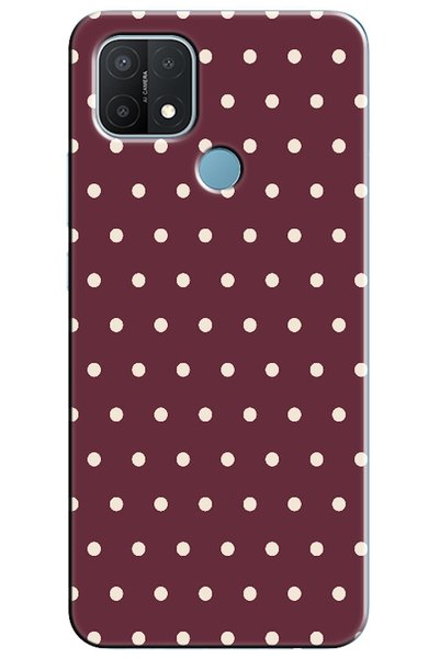 Zebana Oppo A15 Polka Burgundy (Burgundy)