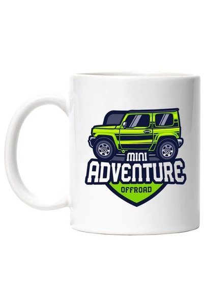 INOVATIX Cana Cu Mesaj Mini Adventure Offroad, Emblema, Masina, Calatorie, 33...