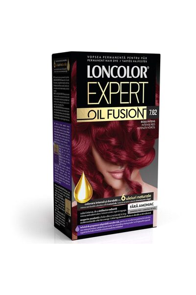 Loncolor Vopsea de păr Expert Oil Fusion 7.62 Roșu Intens
