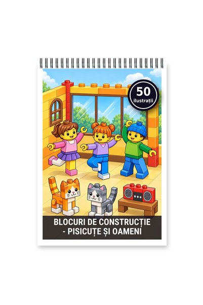 Legendary Gifts Carte de colorat, 50 de ilustrații Blocuri de constructie - P...