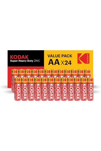 Kodak Super Heavy Duty Zinc AA Batteries - Value Pack of 24