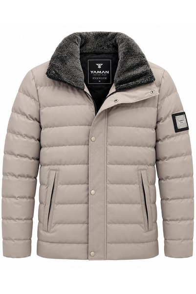 CLASSİCS MEN Yaman Slim Fit Ανδρικό Γούνινο Παλτό με Γιακά 7816
