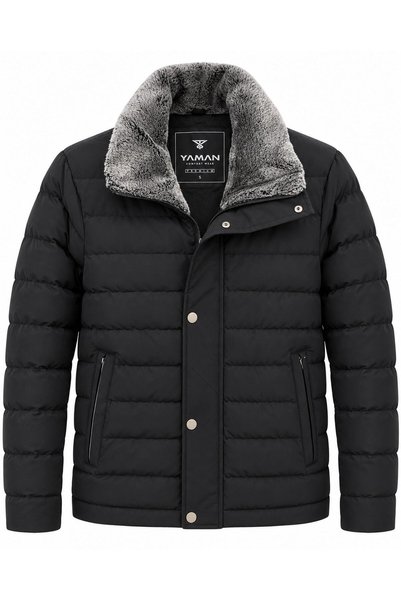 CLASSİCS MEN Yaman Slim Fit Ανδρικό Γούνινο Παλτό με Γιακά 7816