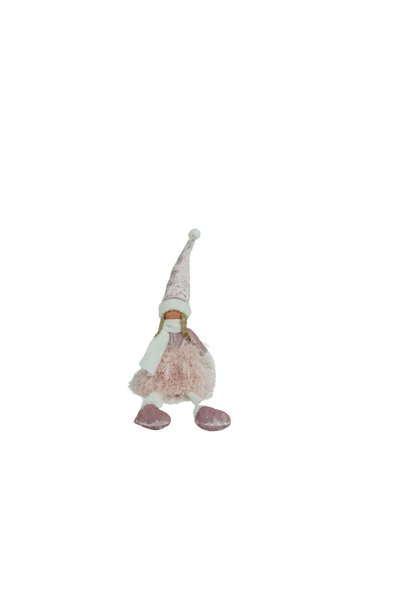 Alista Home Christmas Doll Ornament, Alista Home, pink/white, textile, 50 cm