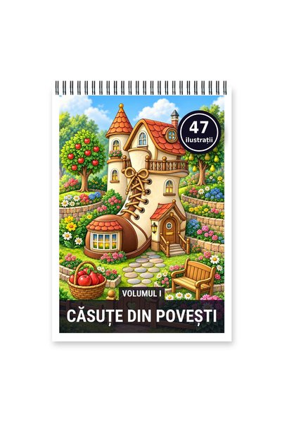 Legendary Gifts Carte de colorat, 47 de ilustrații Casute din povesti - Volum...