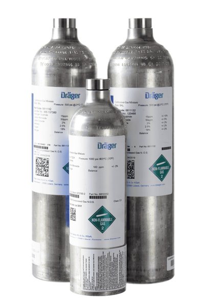 Dräger Butelie unica folosinta 60 L, 100 ppm H2S/N2