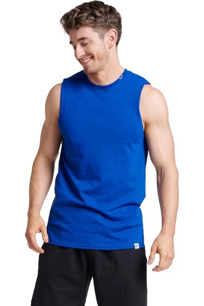 Russell Athletic Men's Cotton Performance Sleeveless Muscle T-shirt