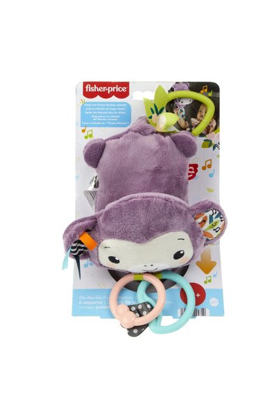 mattel Jucărie muzicală Fisher Price, maimuță roz, pentru cărucior