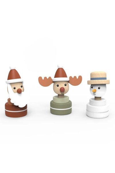 Speedy Monkey Wooden Christmas stamp,