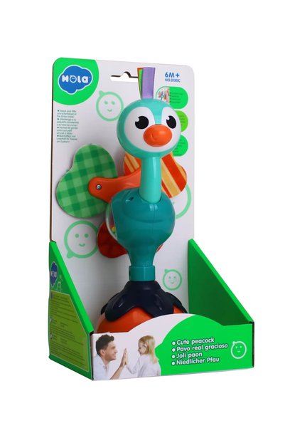 Generic Brand Jucarie Bebe Cu Ventuza - Paun