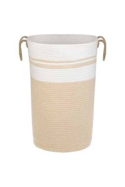 OEM Cos Rufe Ecru Bej cu Sfoara de Bumbac & Manere Ø42x55cm - 60L