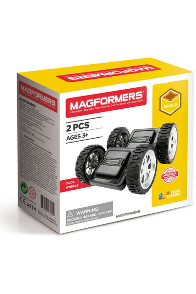 Magformers Магнитен конструктор Колело с щракащ механизъм - Аксесоари за коле...