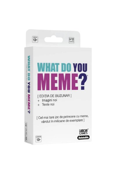 What Do You Meme Παιχνίδι πάρτι, Έκδοση τσέπης, Ρουμανική Έκδοση, Ηλικία 13+,...