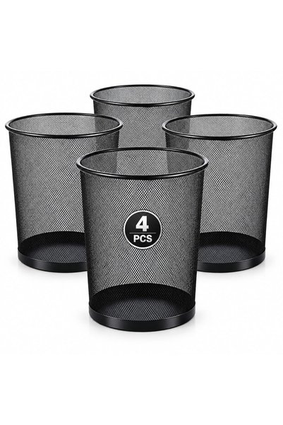 Generic HAYATI+ Mesh Wastebasket, 4 Pcs Metal Trash Bin, Trash Can, Garbage B...