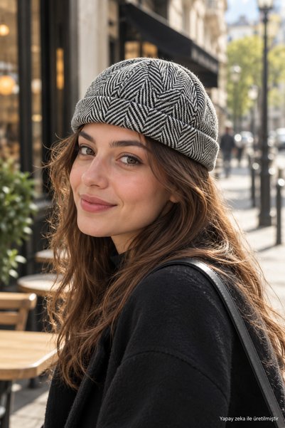 ZERAMİNE Kaşe Docker Bere Şapka Yünlü Unisex