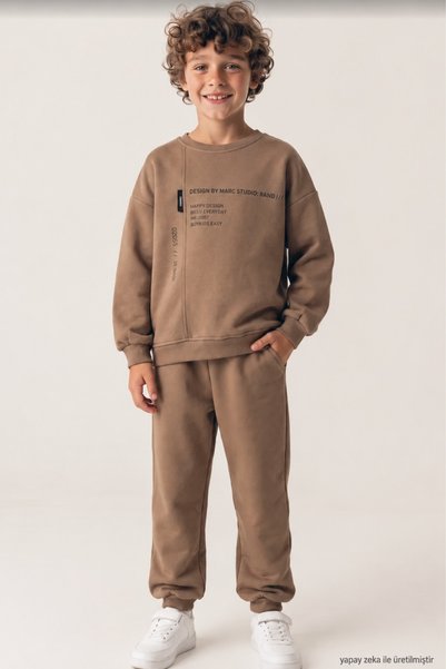 wolly woo Boy's Suit Cotton 3 Thread Long Sleeve Printed