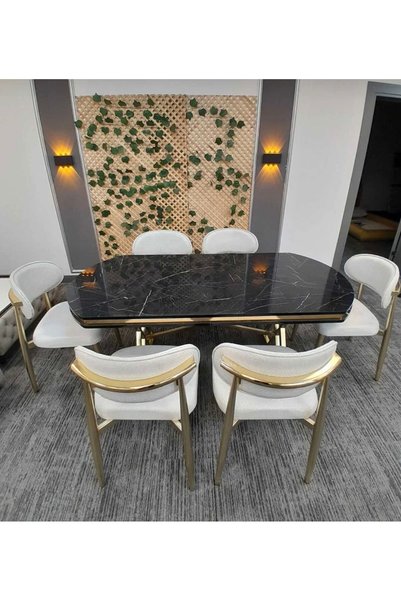 Genel Markalar Gold yemek masası takımı mutfak masası takımı salon masası tak...