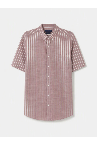 LC Waikiki Purple Standard Pattern Striped Men's Shirt