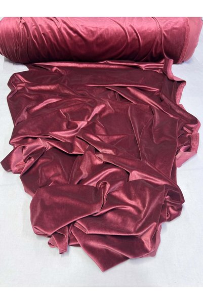Yiğit Kumaş Silk Velvet Fabric Lycra Draped Dress Fabric - Dusty Rose