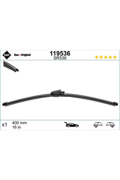 SWF Lamela Stergator Plat Spate Visioflex 400mm Volvo C30 Bmw X7 Citroen C5 I...