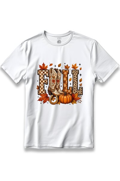 EZG Business تي شيرت مطبوع عليه عبارة Halloween Halloween Tema Crew Neck Fall...