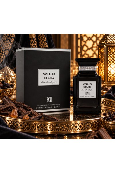 WILD Oud – Eau de Parfum pentru Bărbați, Esență Orientală Intensă cu Oud și C...
