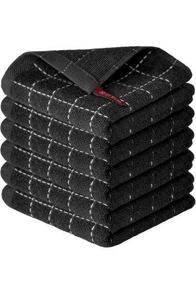 TERRIFI Kitchen Dish Cloths Cotton Terry, Highly Absorbent Quick Drying Clean...