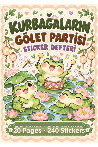 Rana İkra Art Βιβλίο αυτοκόλλητων "The Frogs' Pond Party" (20 σελίδες, 240 αυ...