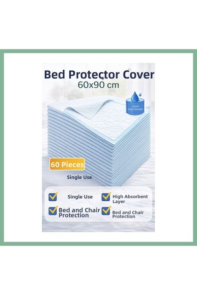 BŞK VİRGO Mattress Protector Cover 60X90 cm 60 Pieces Disposable Liquid Proof...