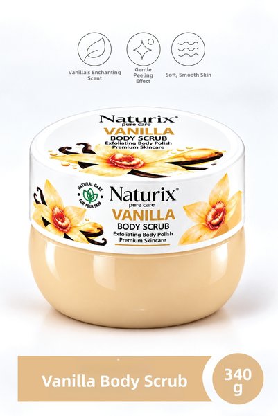 Naturix مقشر الجسم بخلاصة الفانيليا 340 جرام