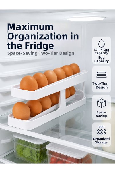 Angel Of Life Refrigerator Egg Organizer Large Capacity Egg Organizer Rack