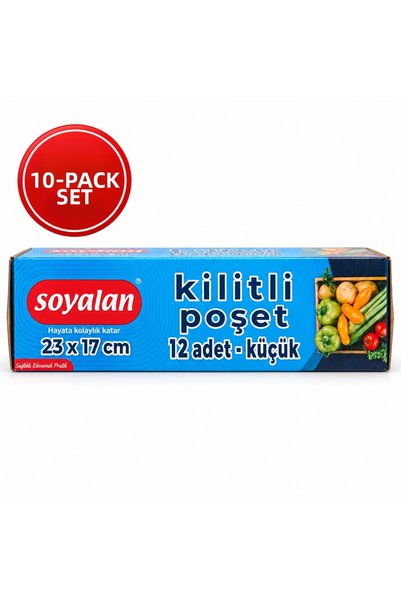 Soyalan أكياس بقفل محكم صغيرة الحجم 23 × 17 سم، مجموعة من 10 قطع