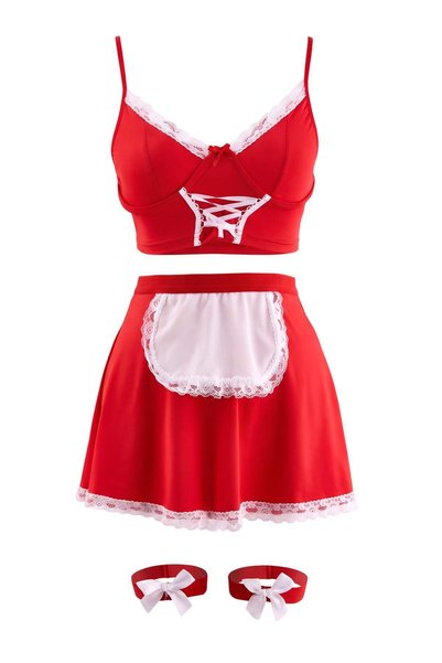 Trendyol Collection طقم ملابس داخلية حمراء مايكرو سادة بدون كابس THMSS26CC00017