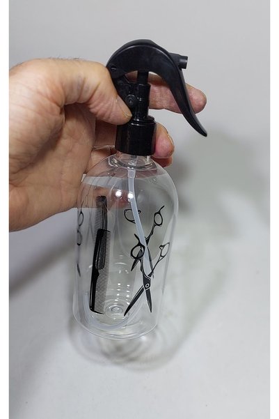 Alsun 4 Adet 500 Ml Şeffaf Suluk Berber Ve Kuaförler Için Boş Sprey Pet Şişe