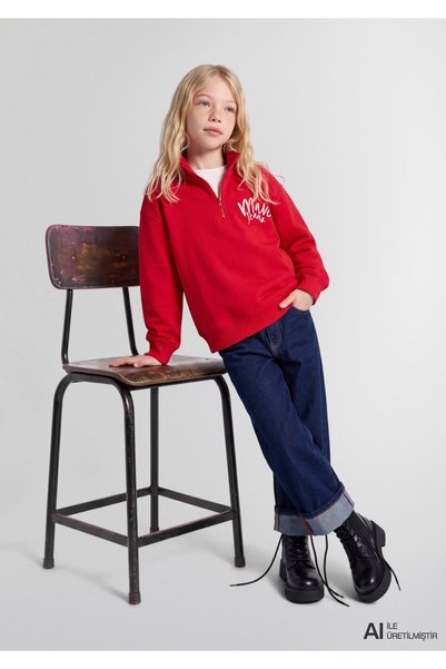 Mavi Kırmızı Sweatshirt 7S10175-80638