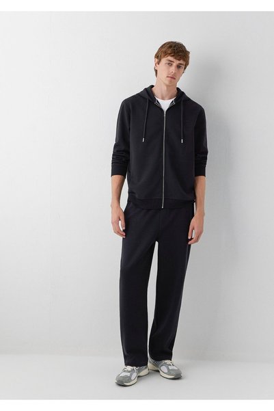 Mavi Pantaloni de trening negri cu detaliu cu dungi negre 0010613-900