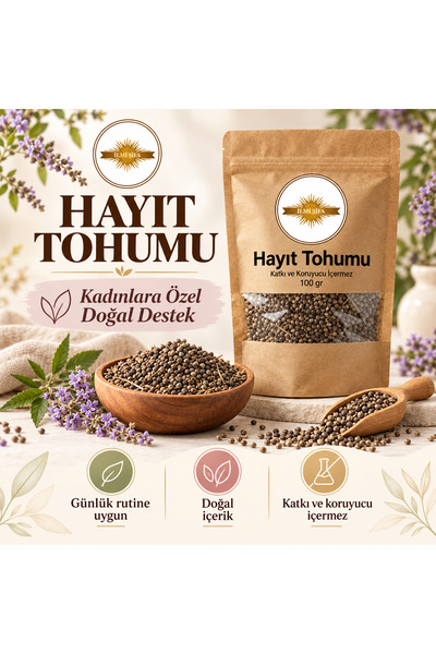 İLMİ ŞİFA Hayıt Tohumu (Beşparmak Otu – Vitex) Yerli Atalık Hayıt Tohumu 100 Gr