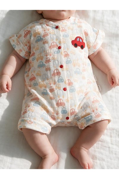 mandalinsbaby Printed Baby Boy Romper