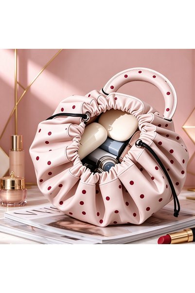 Generic Brand 1pc, Lazy Drawstring Makeup Bag for Women, Portable Waterproof ...