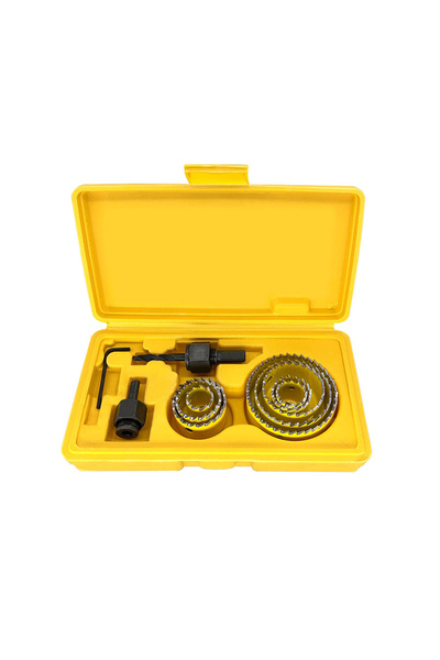 Choice3 YELLOW 11pcs/set Hole Saw Cutting Set Kit Tools 19-64mm with Case for...