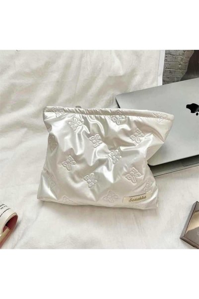 Generic Brand Quilted Diamond Pattern Cosmetic Bag for Women, Cute Clutch, Po...