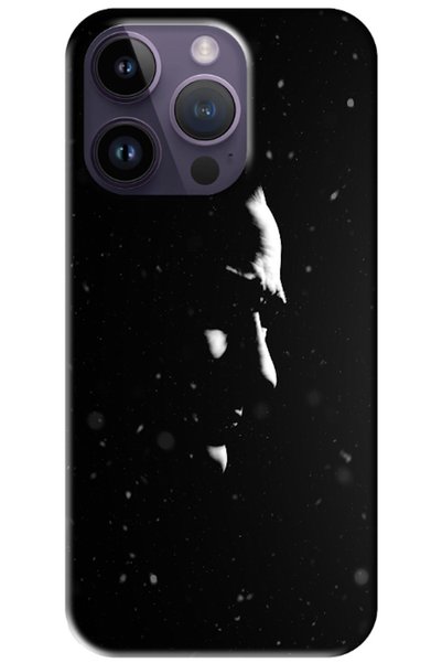 Zebana Apple iPhone 14 Pro Compatible Case Ataturk Silhouette Silicone Case (...