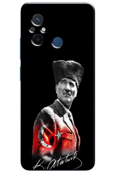Zebana Xiaomi Redmi 12C Compatible Case Mustafa Kemal Atatürk Design V2 Silic...