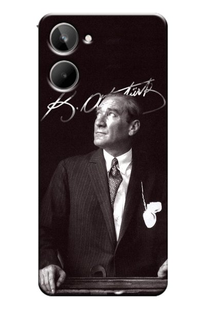 Zebana Realme 10 4g Compatible Case Mustafa Kemal Atatürk Silicone Case (Prin...
