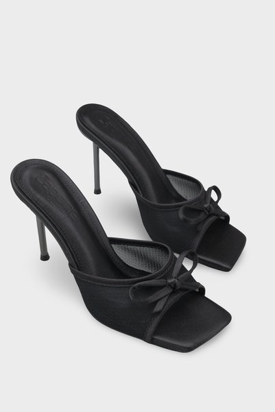 Capone Outfitters Veronike High Metal Heeled Mesh Bowknot Stylish Women's Sli...